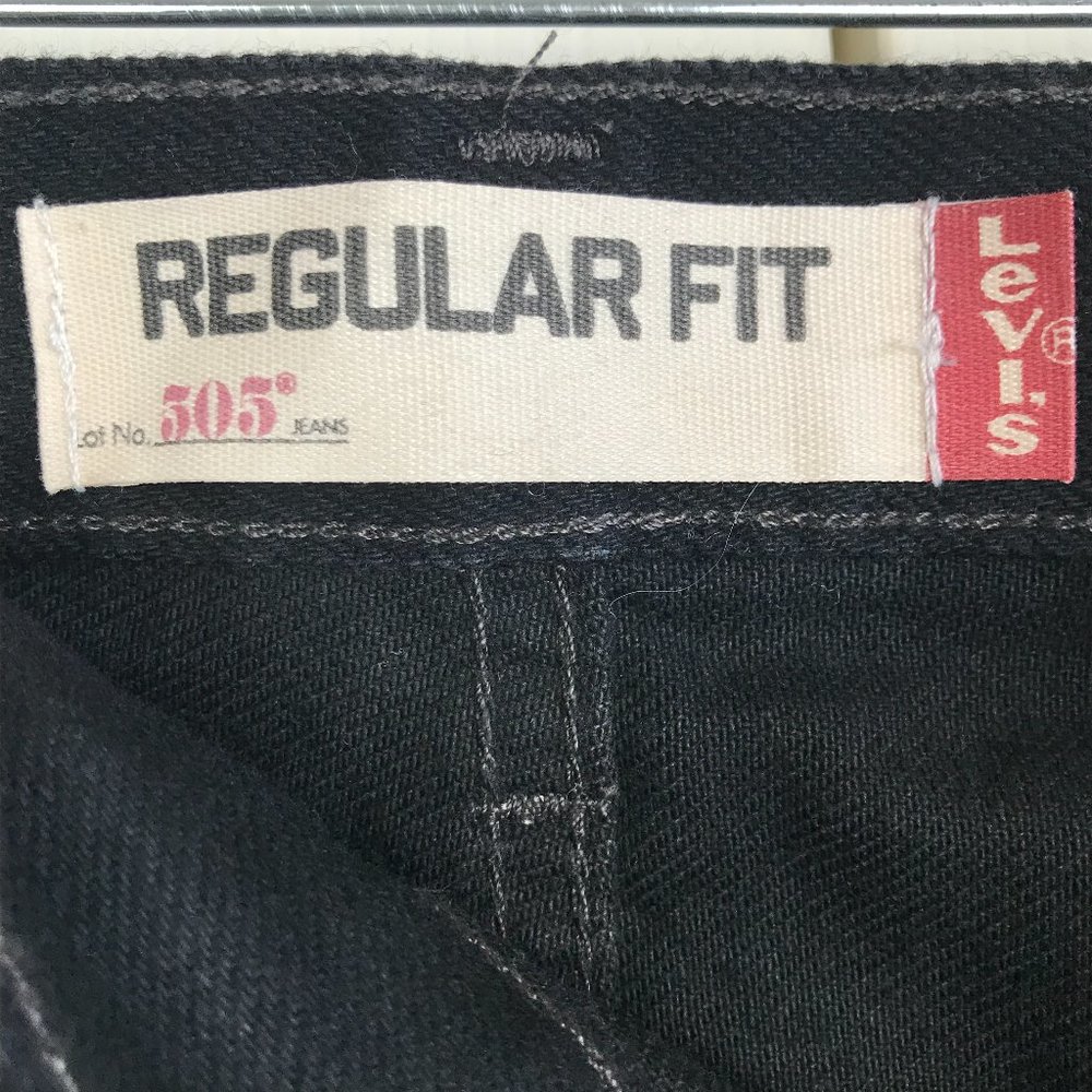 Levi's 505 Black Men's Jeans Regular Fit - Picture 11 of 13